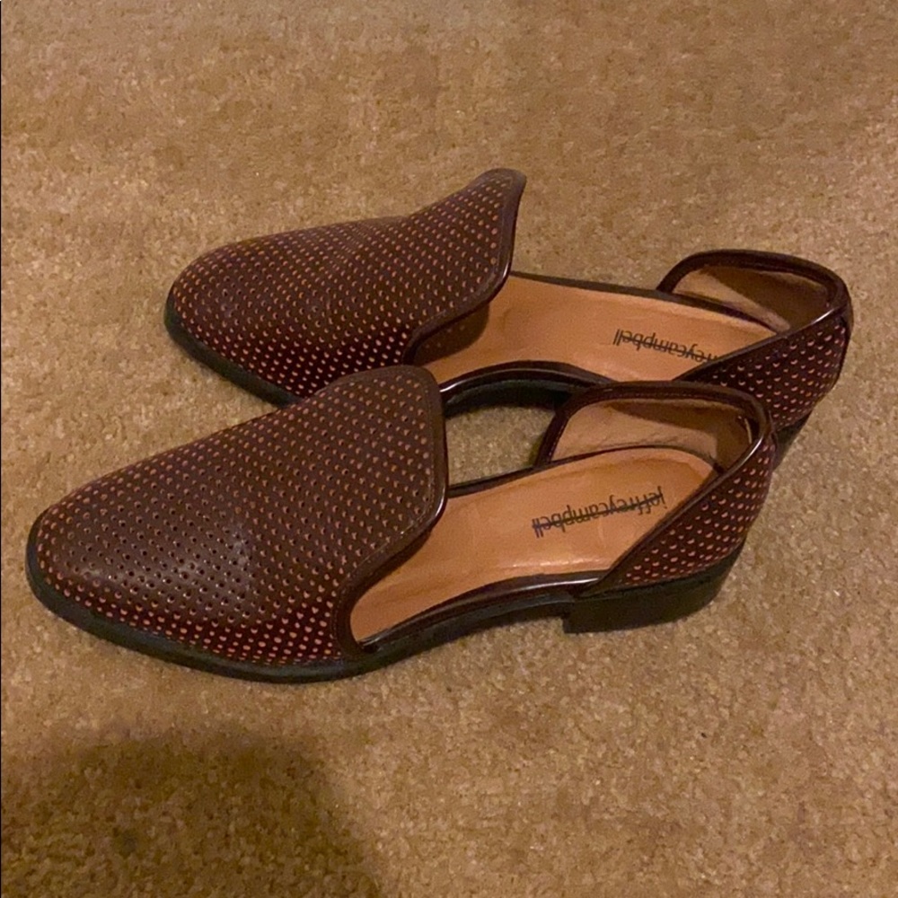 Jeffrey Campbell leather perforated loafer